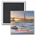 Golden Gate Bridge In San Francisco At Sunset Magnet at Zazzle