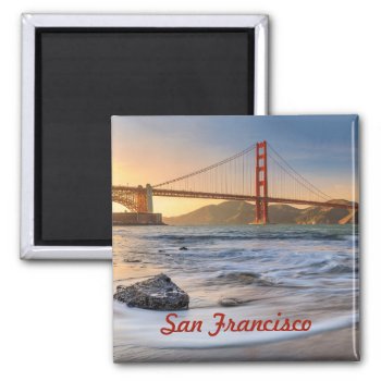 Golden Gate Bridge In San Francisco At Sunset Magnet by SvetlanaSF at Zazzle