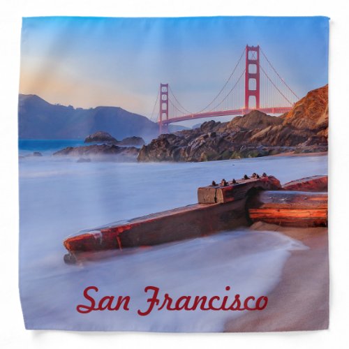 Golden Gate Bridge in San Francisco Baker Beach Bandana