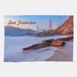 Golden Gate Bridge in San Francisco, Baker Beach Kitchen Towel