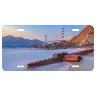 Golden Gate Bridge in San Francisco, Baker Beach License Plate