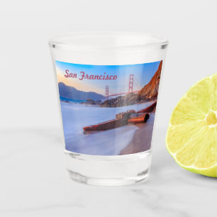 Golden Gate Bridge in San Francisco, Baker Beach Shot Glass