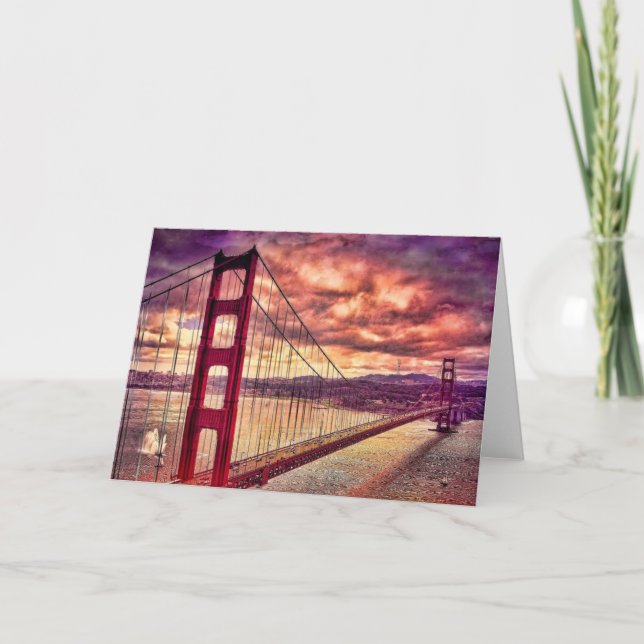 Golden Gate Bridge in San Francisco, California Card (Front)