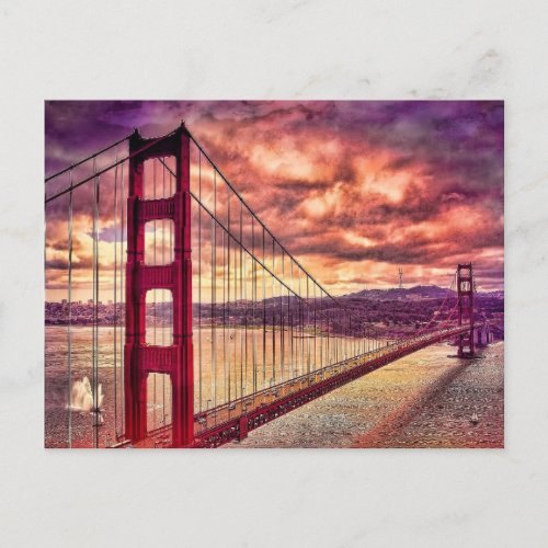 Golden Gate Bridge in San Francisco California Postcard