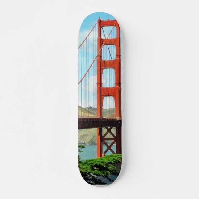 Golden Gate Bridge In San Francisco Skateboard Deck (Front)