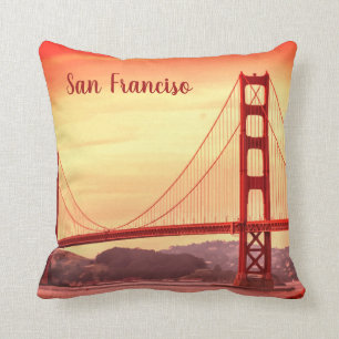 Golden Gate Bridge in San Francisco Throw Pillow