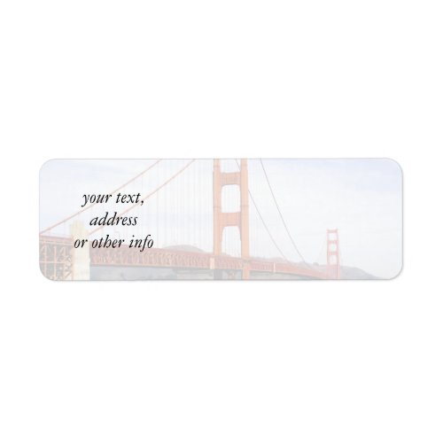 Golden Gate Bridge Label