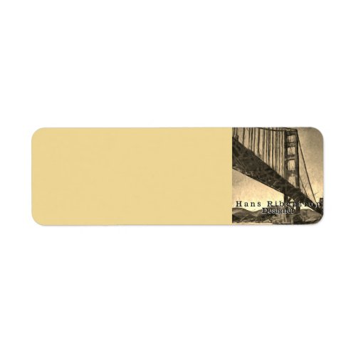 Golden gate bridge label