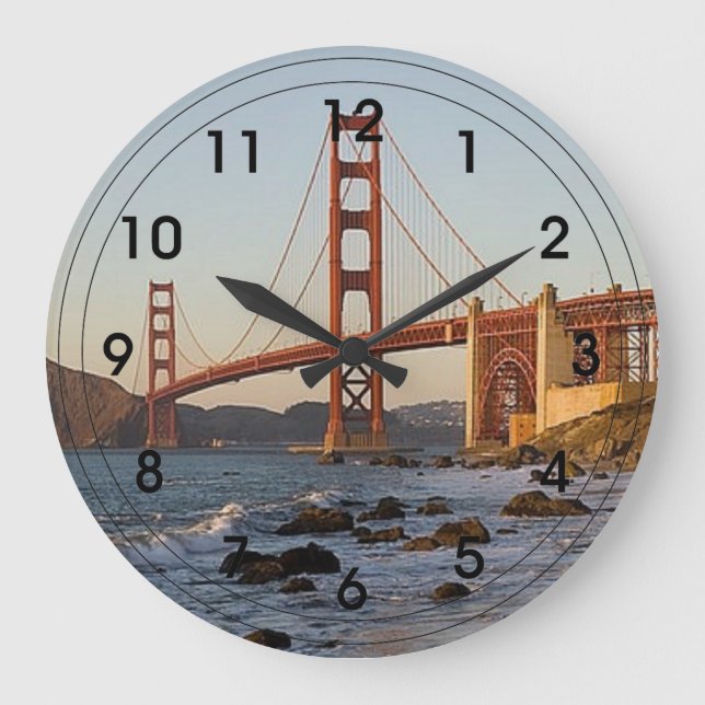 Golden Gate Bridge Large Clock (Front)