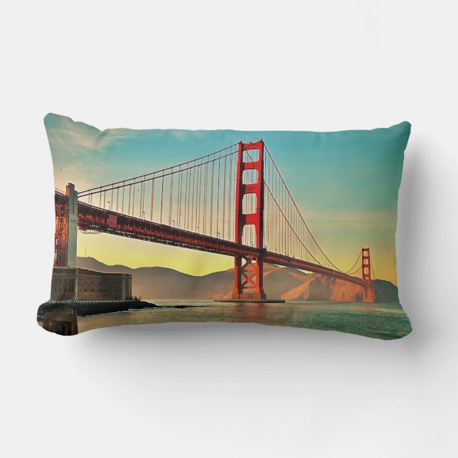 Golden Gate Bridge Lumbar Pillow (Front)