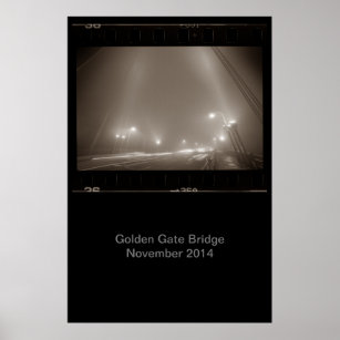 Golden Gate Bridge November 2014 Poster quer