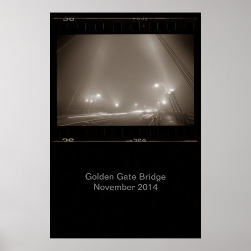 Golden Gate Bridge November 2014 Poster quer