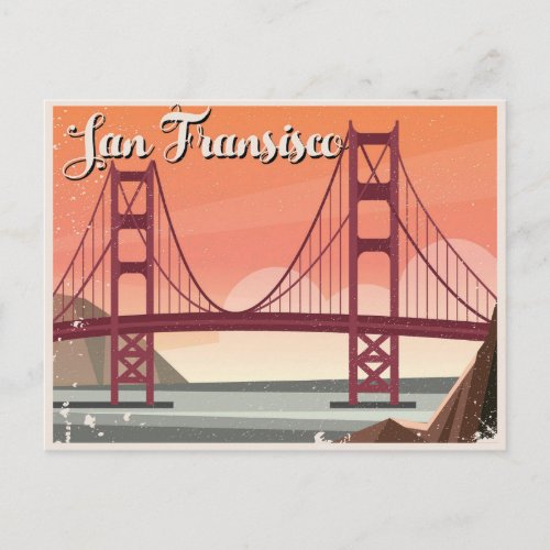 Golden Gate Bridge Of San Fransisco Postcard