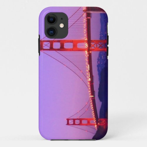 Golden Gate Bridge on Baker Beach at Sundown iPhone 11 Case