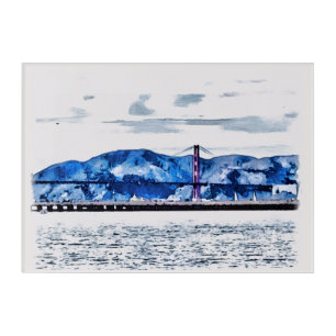 Golden Gate Bridge painting Acrylic Print