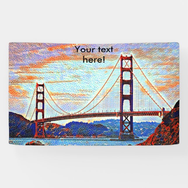 Golden Gate Bridge painting Banner (Horizontal)