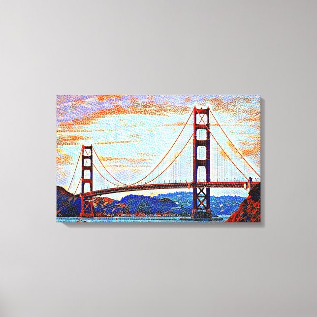 Golden Gate Bridge painting Canvas Print (Front)