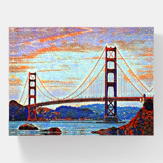 Golden Gate Bridge painting Paperweight