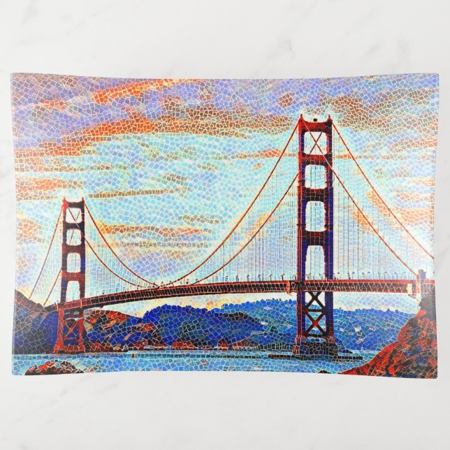 Golden Gate Bridge painting Trinket Tray (Front)
