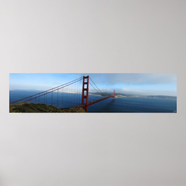 Golden Gate Bridge Panoramic Poster (Front)