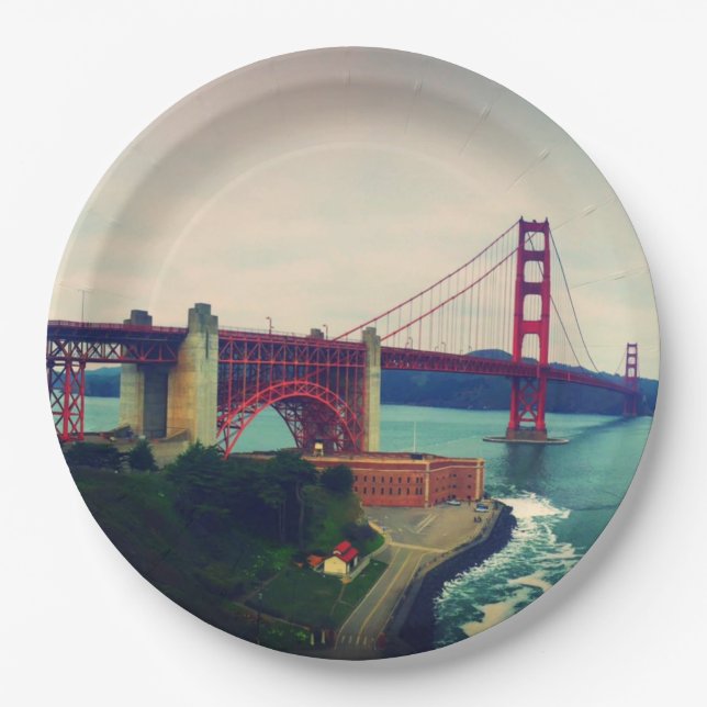 Golden Gate Bridge Paper Plates (Front)