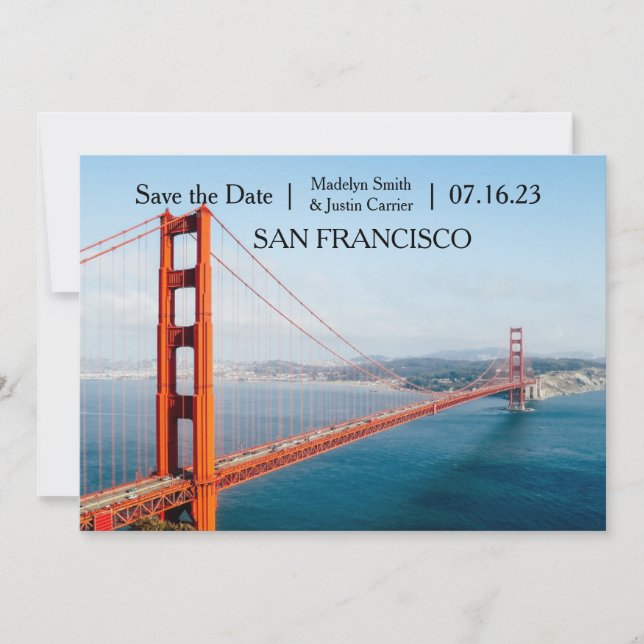 Golden Gate Bridge Photo - Save the Date (Front)