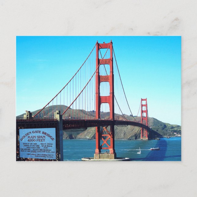Golden Gate Bridge Postcard (Front)