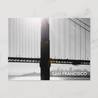 Golden Gate Bridge Postcard (Black & White)