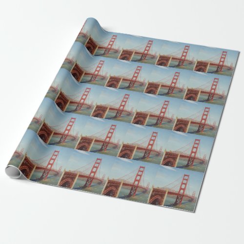 Golden Gate Bridge Retro Filter Wrapping Paper