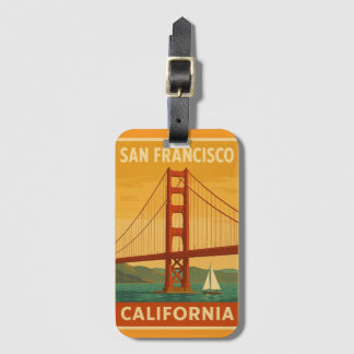 Golden Gate Bridge Retro – San Francisco Luggage T Tag