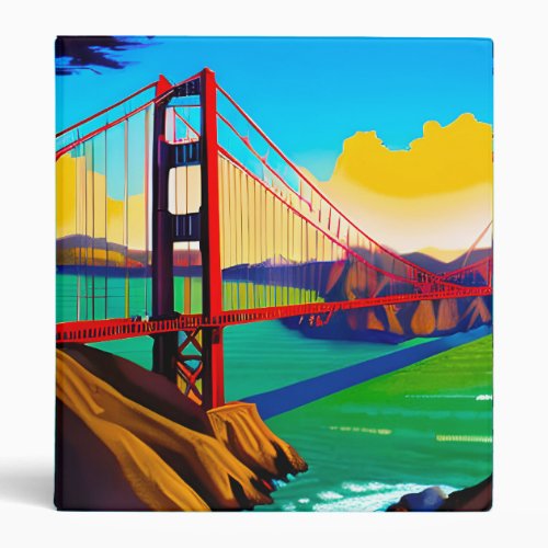 Golden Gate Bridge San Francisco  3 Ring Binder
