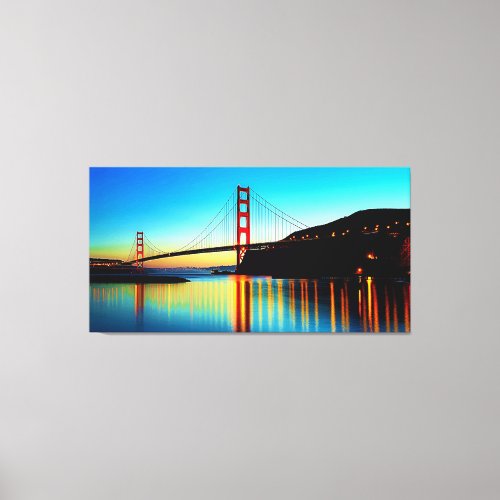 Golden Gate Bridge San Francisco CA At Sunset Canvas Print