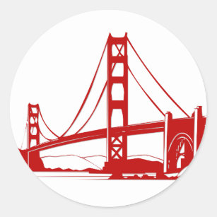 Golden Gate Bridge - San Francisco, CA Classic Round Sticker