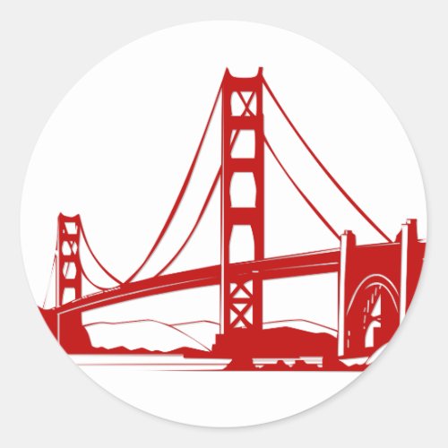 Golden Gate Bridge _ San Francisco CA Classic Round Sticker
