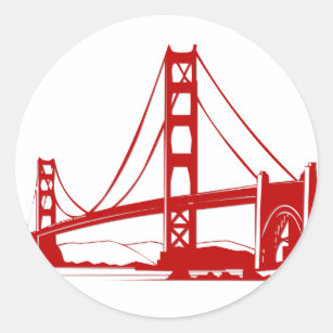Golden Gate Bridge Stickers Sticker Designs Zazzle Golden Gate Bridge San Francisco Ca Clic Round Sticker