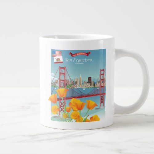 Golden Gate Bridge  San Francisco CA Giant Coffee Mug