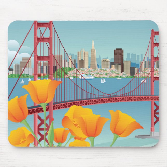 Golden Gate Bridge | San Francisco, CA Mouse Pad (Front)