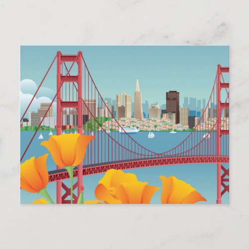 Golden Gate Bridge  San Francisco CA Postcard