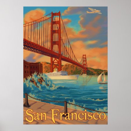 Golden Gate Bridge - San Francisco, Ca Poster