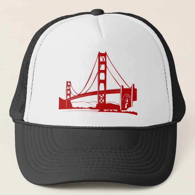 Golden Gate Bridge - San Francisco, CA Trucker Hat (Front)