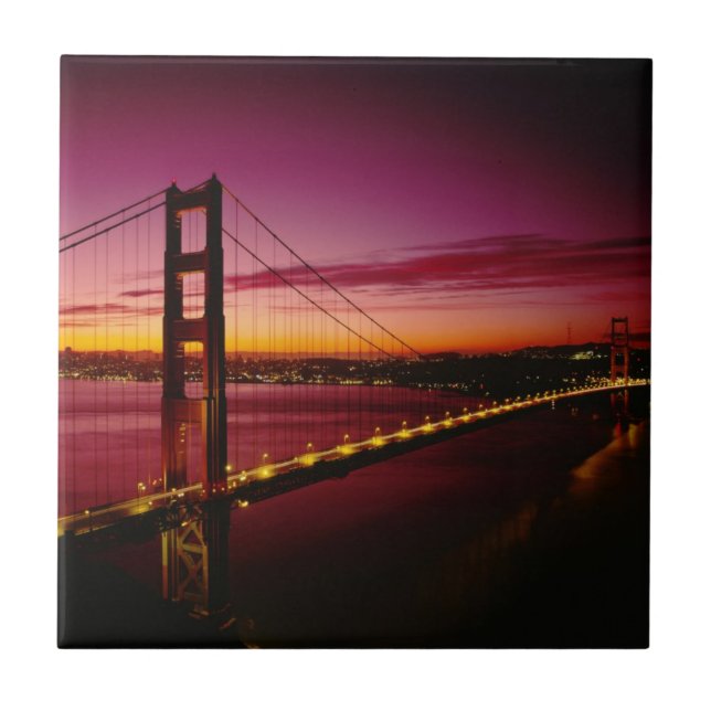 Golden Gate Bridge, San Francisco, California 3 Ceramic Tile (Front)