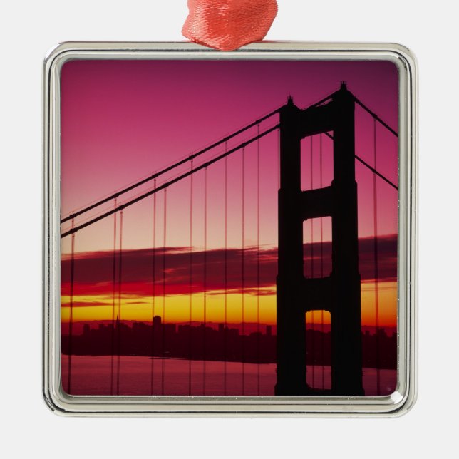 Golden Gate Bridge, San Francisco, California, 6 Metal Ornament (Front)