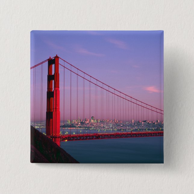 Golden Gate Bridge, San Francisco, California, 7 Pinback Button (Front)