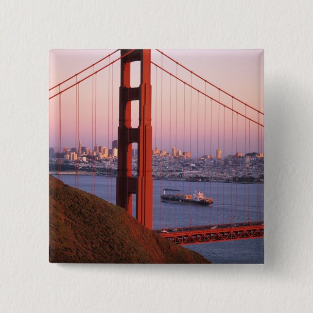 Golden Gate Bridge; San Francisco; California; Button (Front)