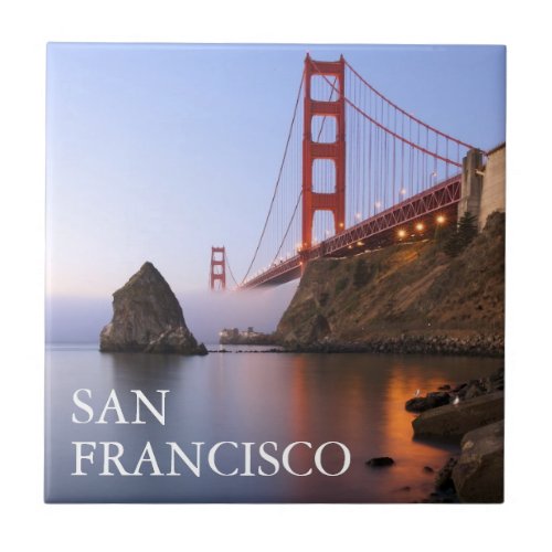 Golden Gate Bridge  San Francisco California Ceramic Tile