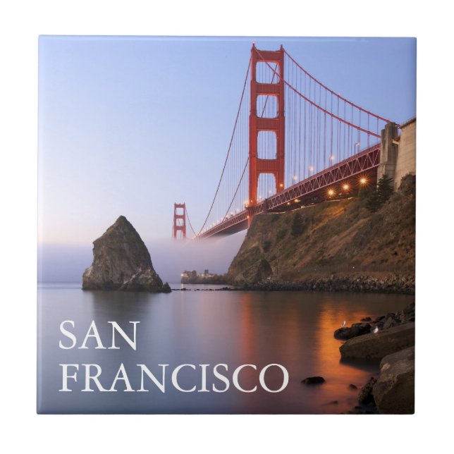 Golden Gate Bridge | San Francisco California Ceramic Tile (Front)