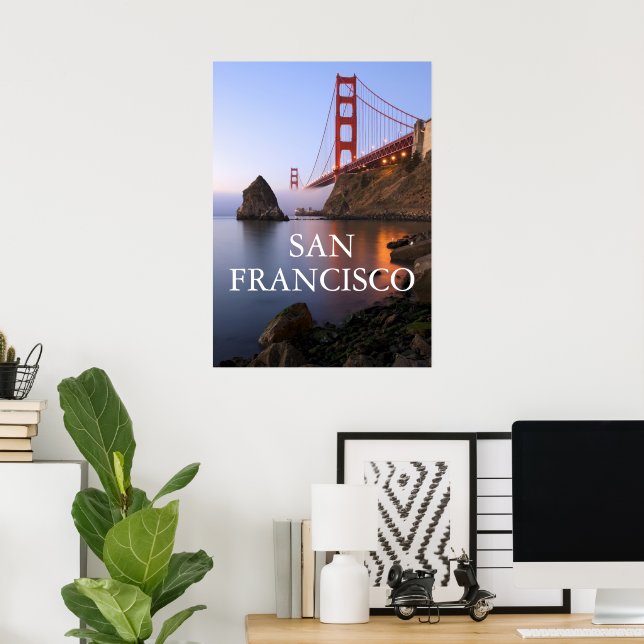Golden Gate Bridge | San Francisco California Poster (Home Office)
