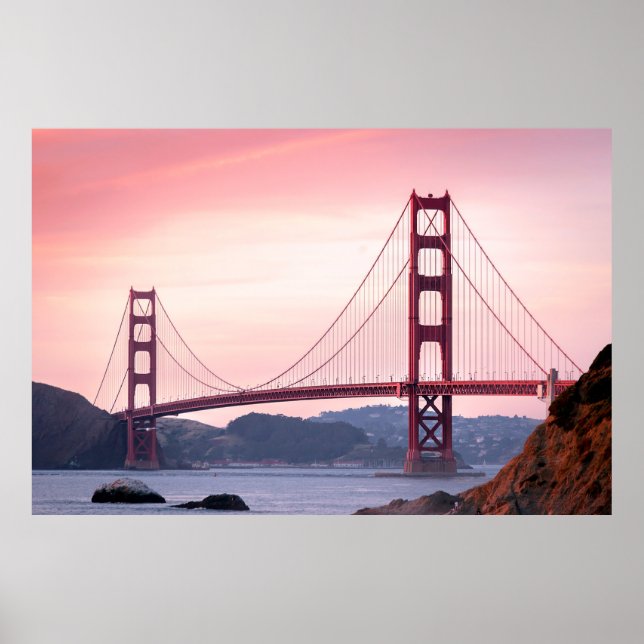 Golden Gate Bridge, San Francisco, California Poster (Front)
