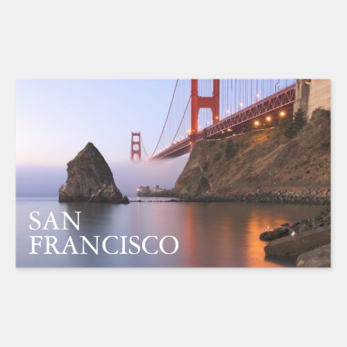 Golden Gate Bridge  San Francisco California Rectangular Sticker