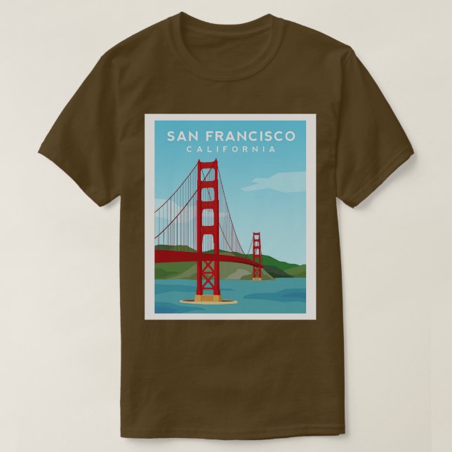 Golden Gate Bridge San Francisco California T-Shirt (Design Front)